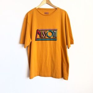 missoni orange cotton shirt with logo (mens)